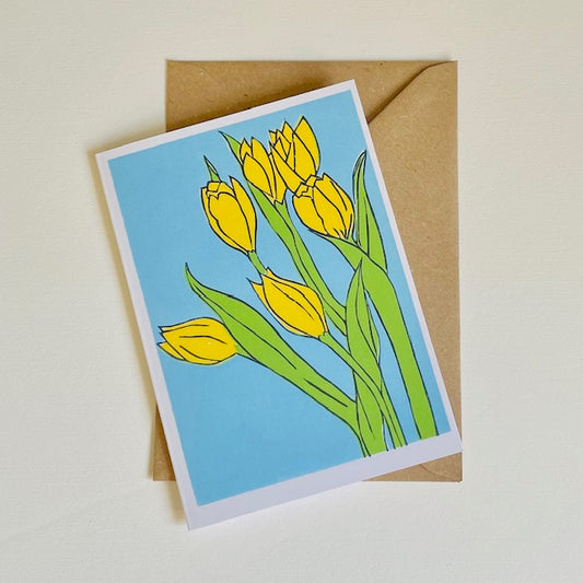 Yellow Tulips Greeting Card
