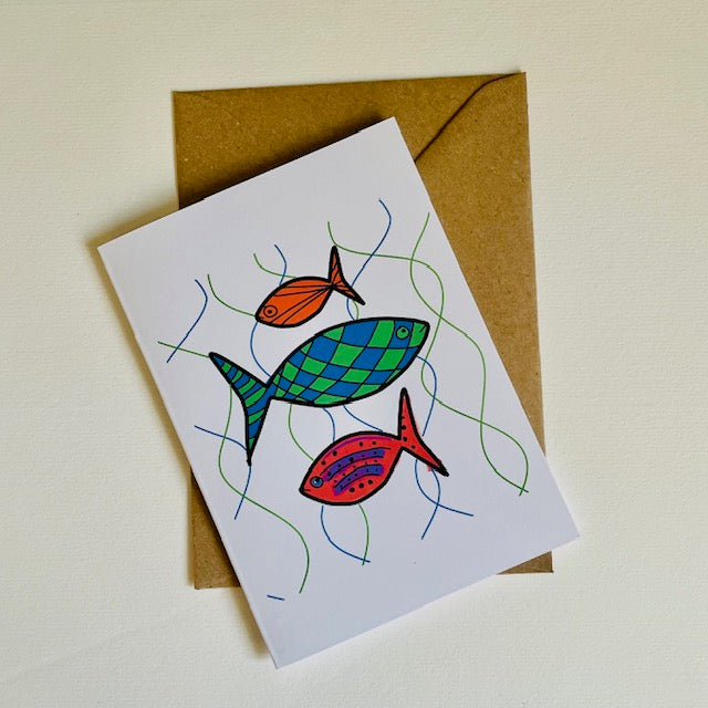 Trio of Fish Greeting Card
