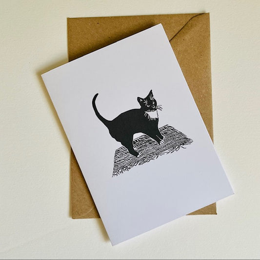 Black Cat Greeting Card
