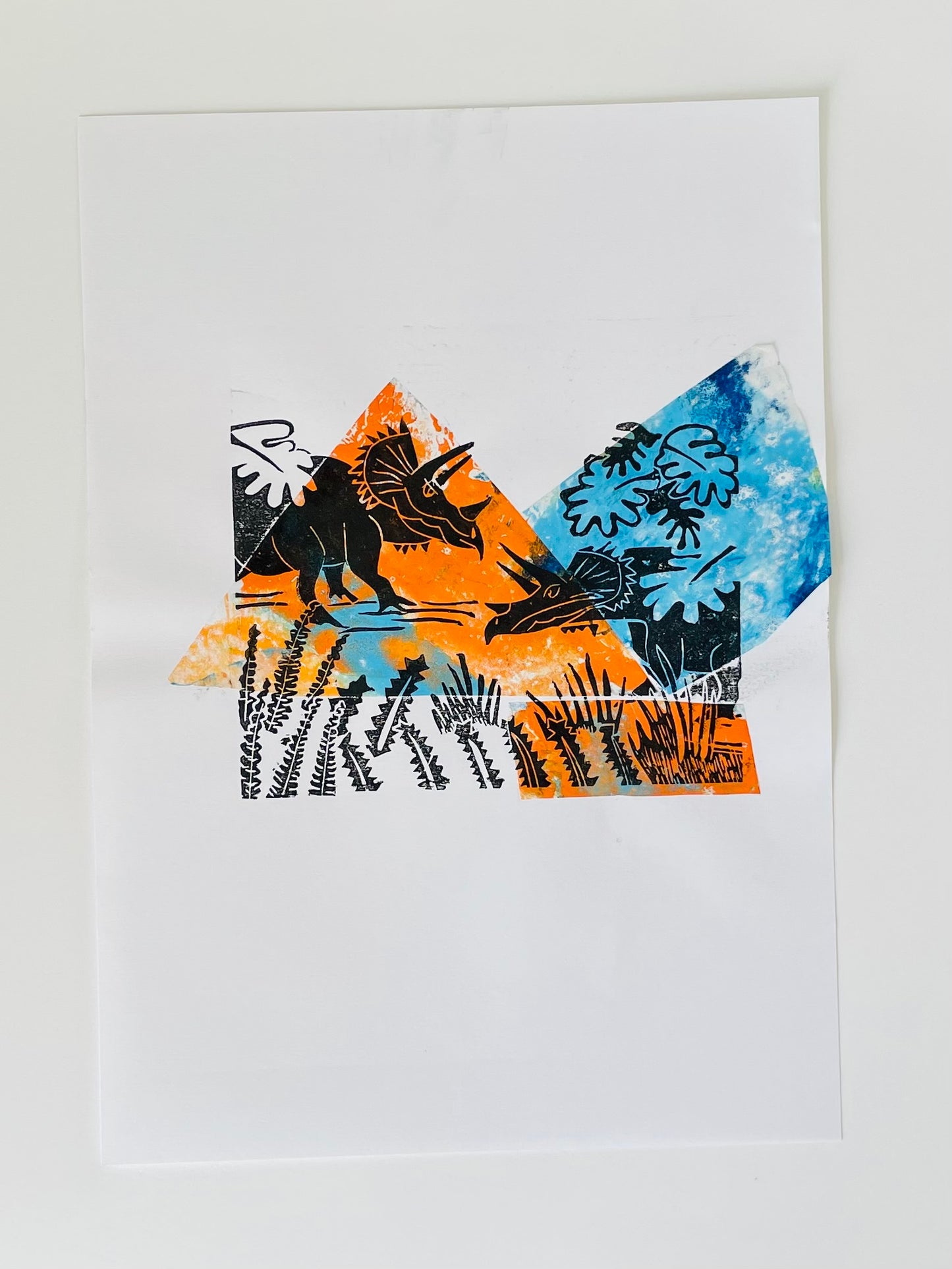 SSFT 2 x Chine colle Triceratops Dinosaurs