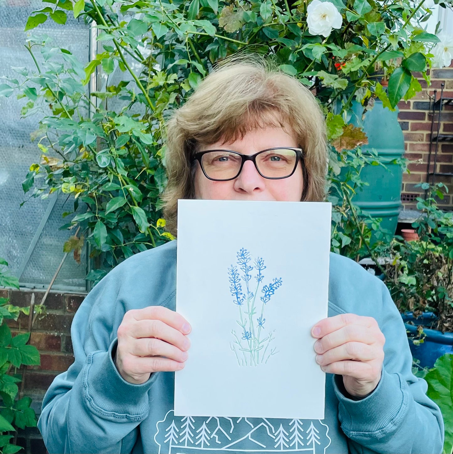 SSF Lavender lino Print