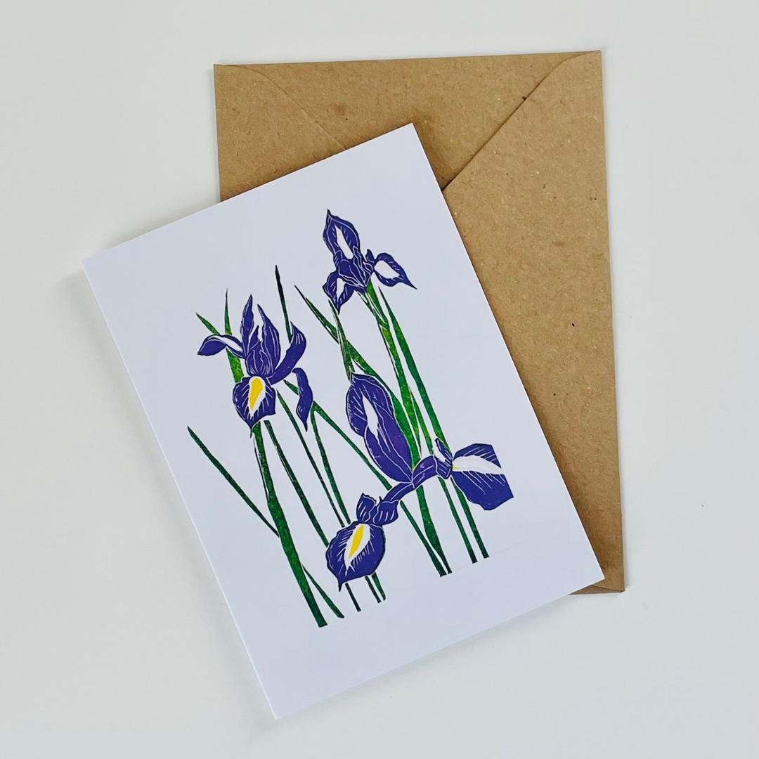 Irises Greeting Card