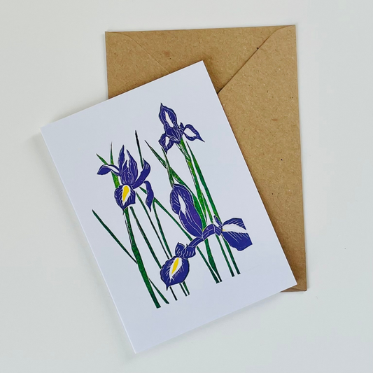 Irises Greeting Card