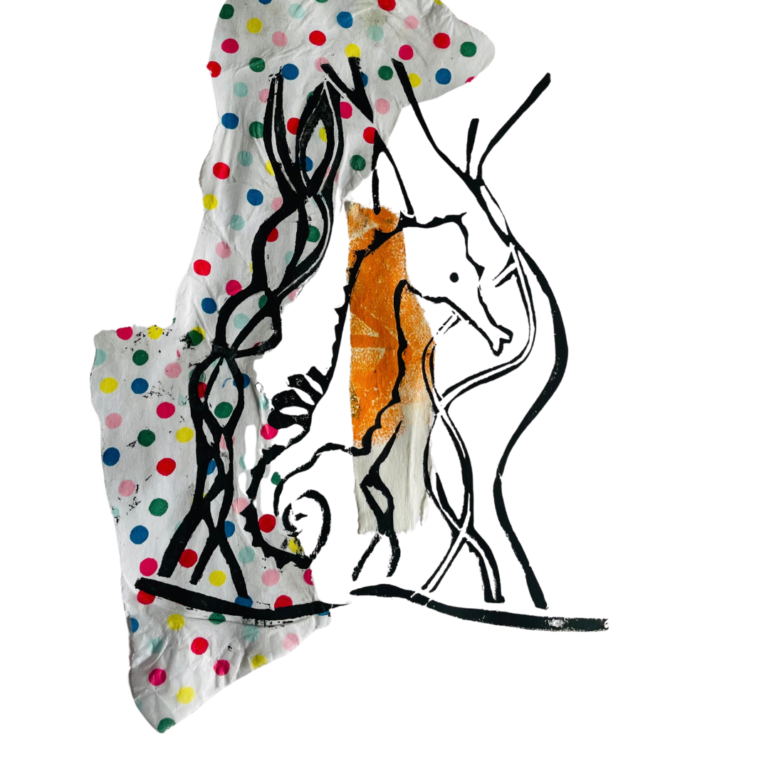 SSF Seahorse Chine Colle prints