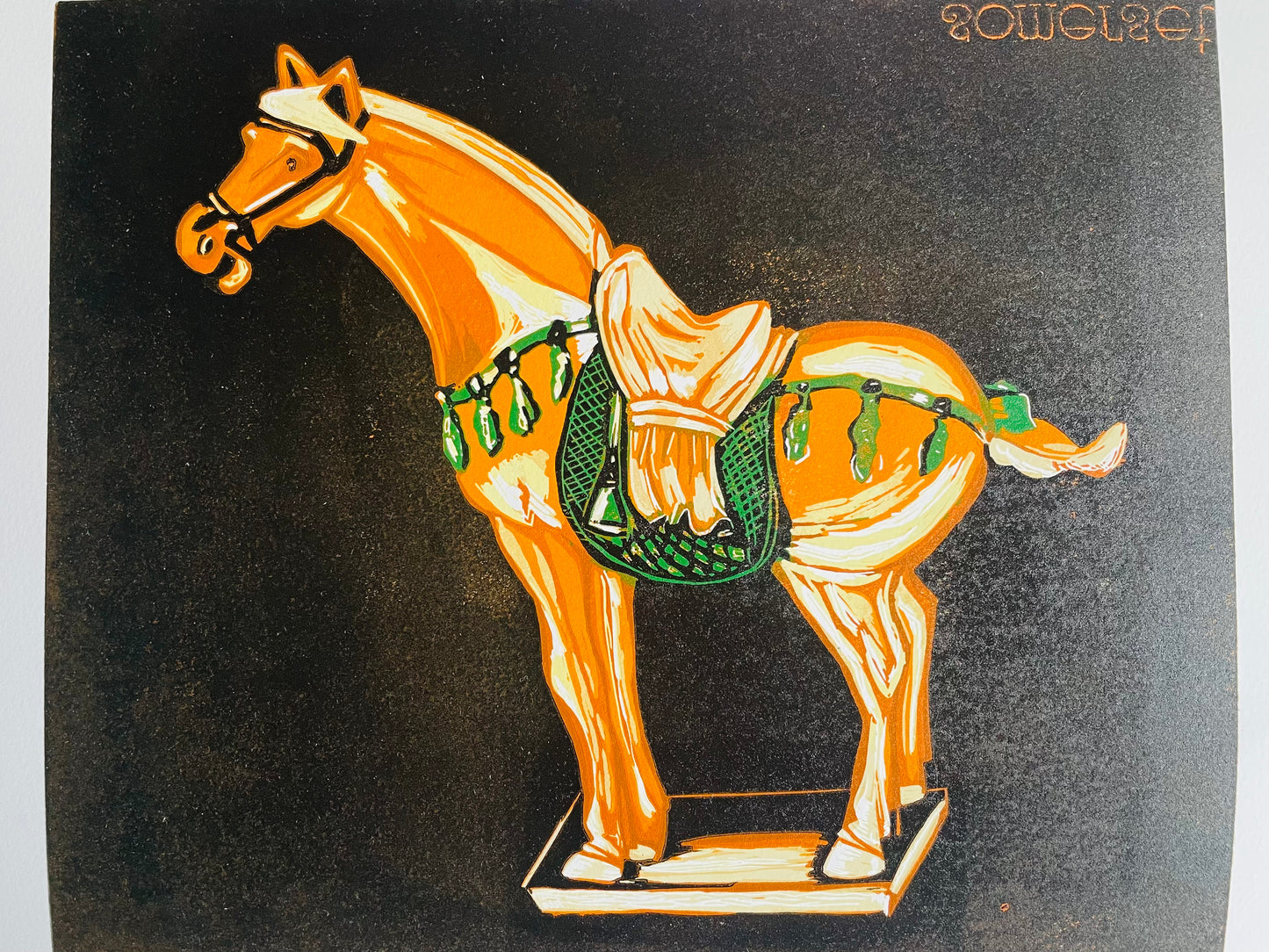 SSF Horse lino print