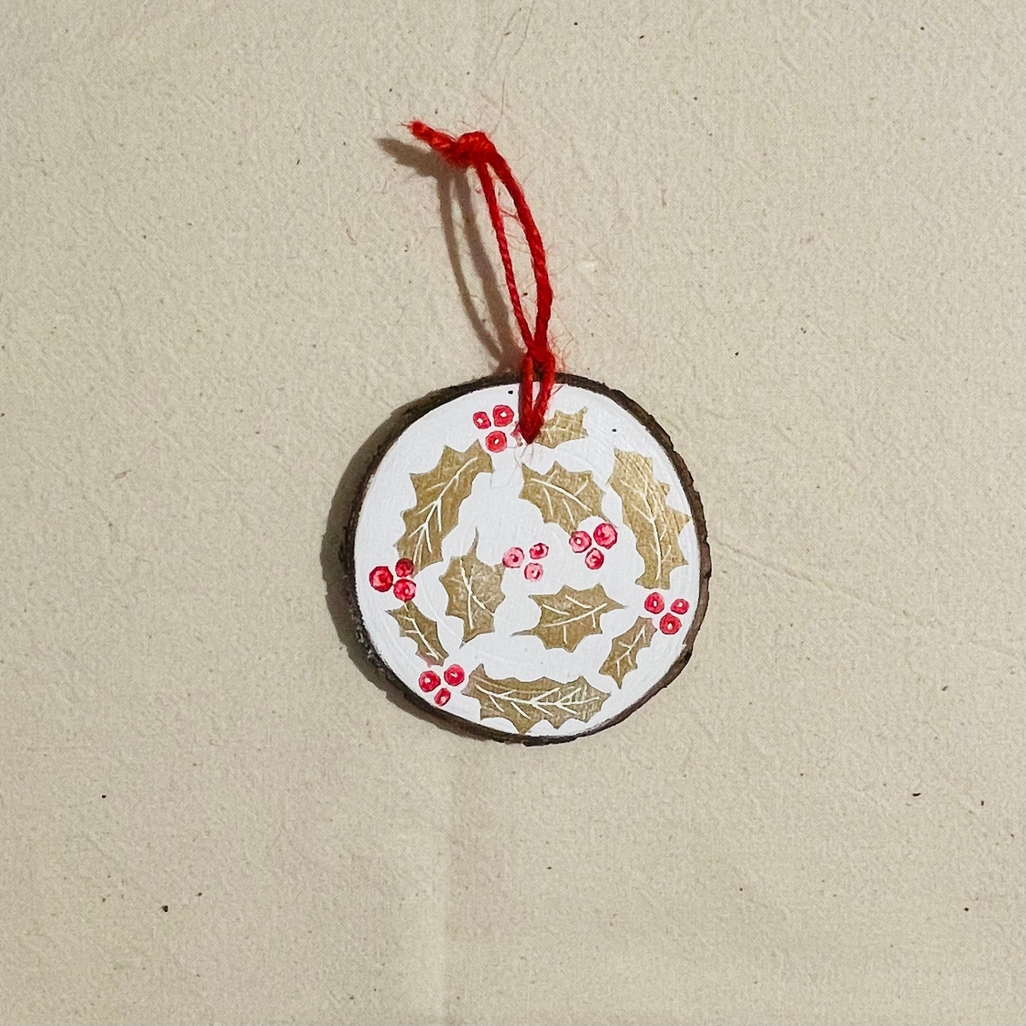 Winter wooden hanging decorations