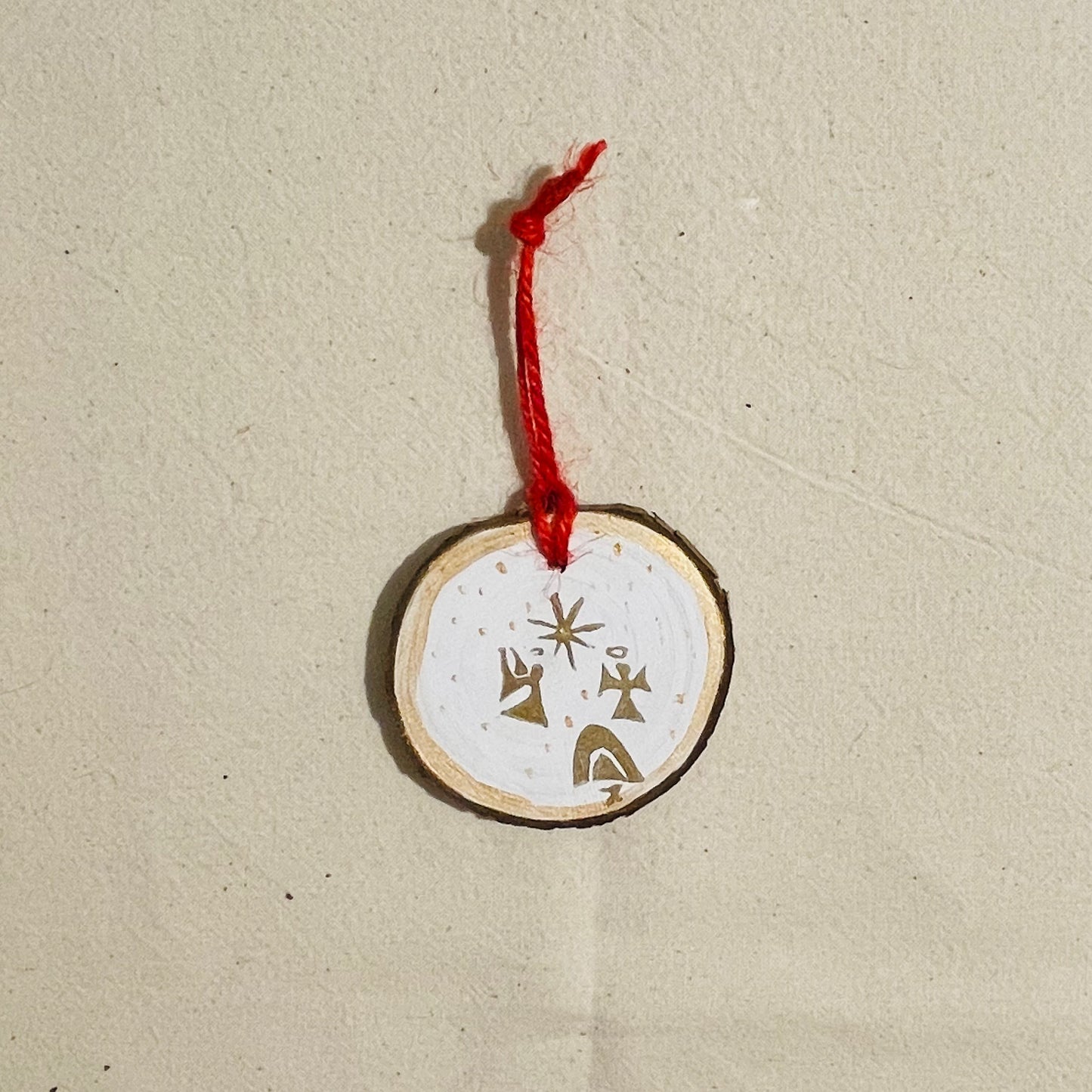 Winter wooden hanging decorations