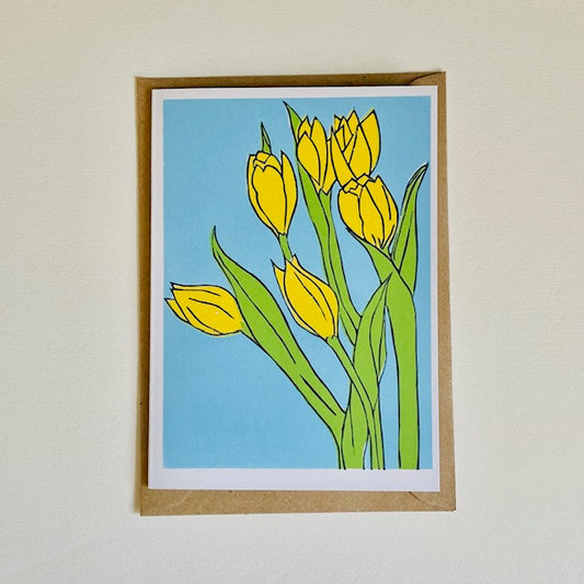 Yellow Tulips Greeting Card