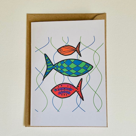 Trio of Fish Greeting Card