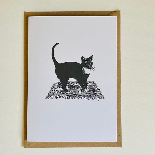 Black Cat Greeting Card