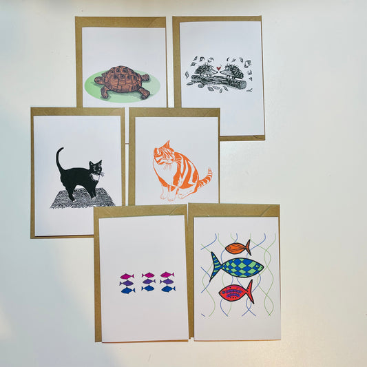 SSF 6 x card pack bundle cards animals