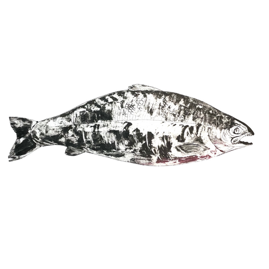 Fish Salmon Collagraph